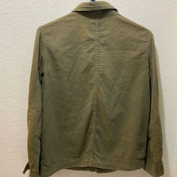 Current Elliott The Batallion Jacket army repair Green Distressed sz 2 - Picture 10 of 14